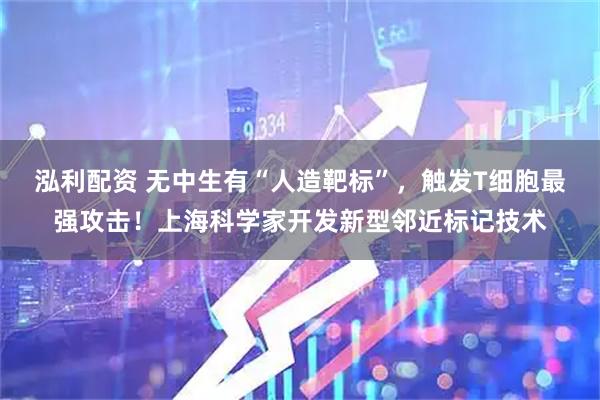 泓利配资 无中生有“人造靶标”，触发T细胞最强攻击！上海科学家开发新型邻近标记技术